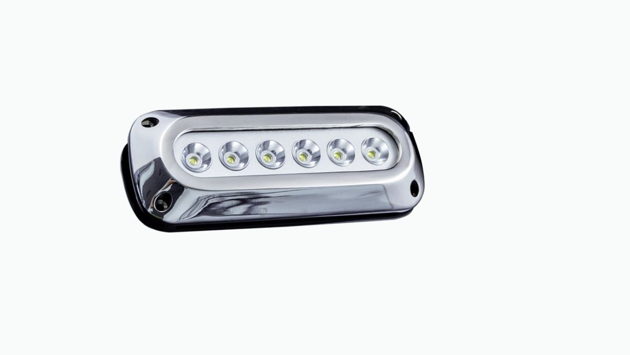 Race Sport 6 LED Surface Mount Marine Light Blue 316 Grade Stainless Steel MS-6E01ML-6X3B