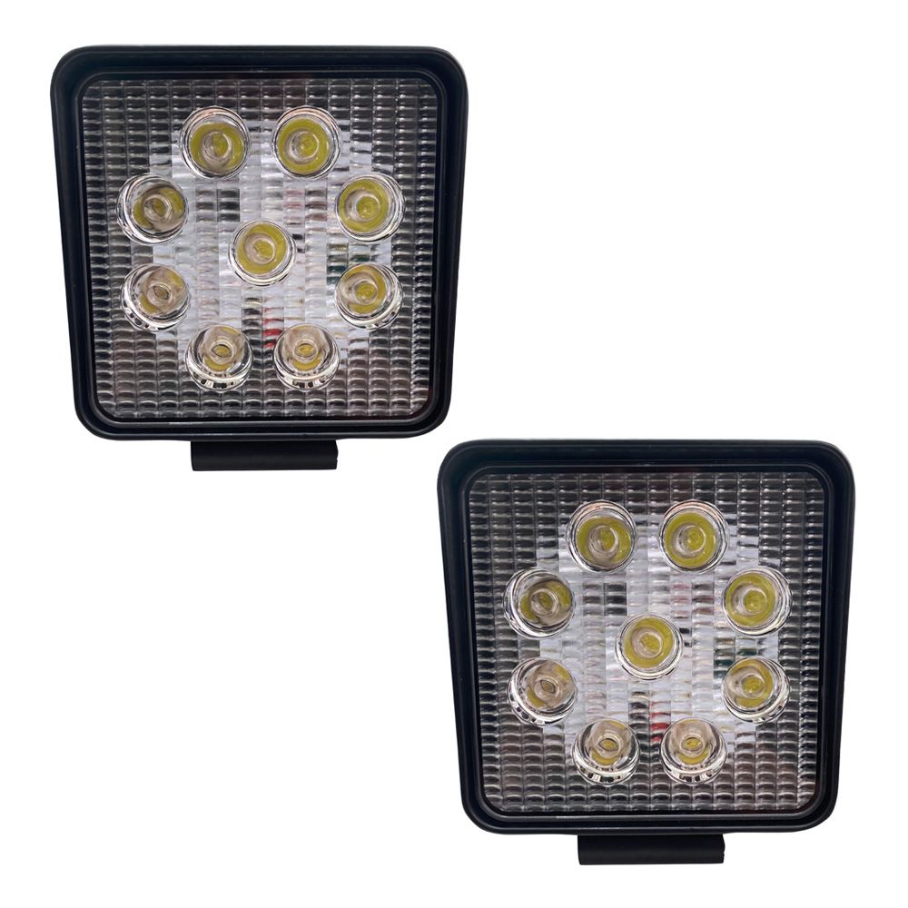 Race Sport Street Series 4 Inch Square LED Work Spot Light Pair RS-27W-S-2