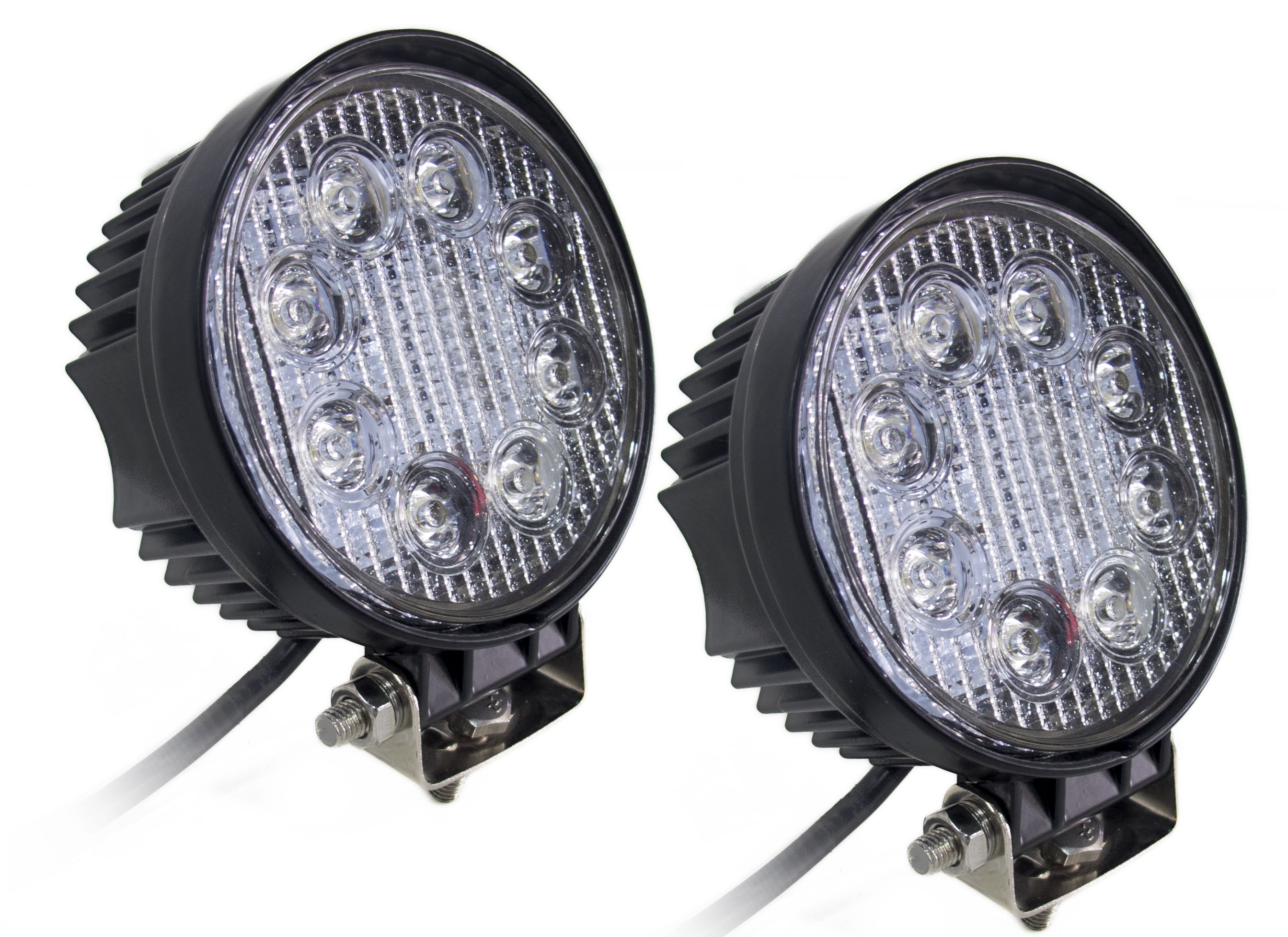 Race Sport Street Series 4 Inch Round LED Work Spot Light Pair RS-24W-R-2