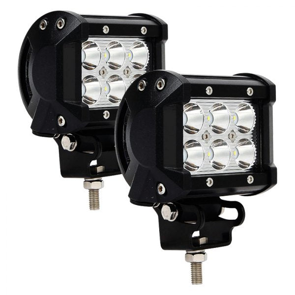 Race Sport Street Series 18W 6 LED Bottom Mount LED Spot Lights Pair RS6L18WPR