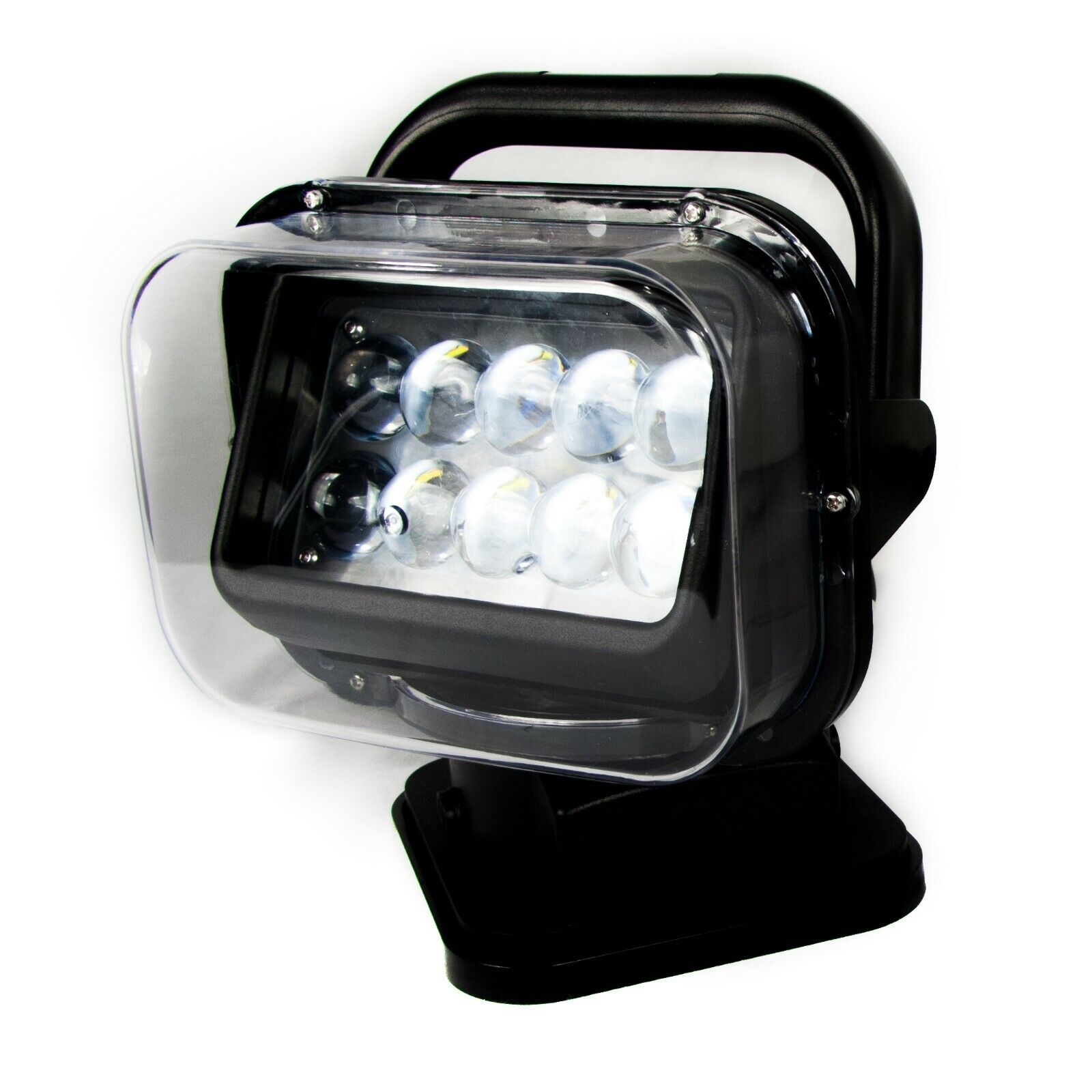 Race Sport Motorized 50W LED Spot Light with Remote Swivel Functionality Black RSM50WB