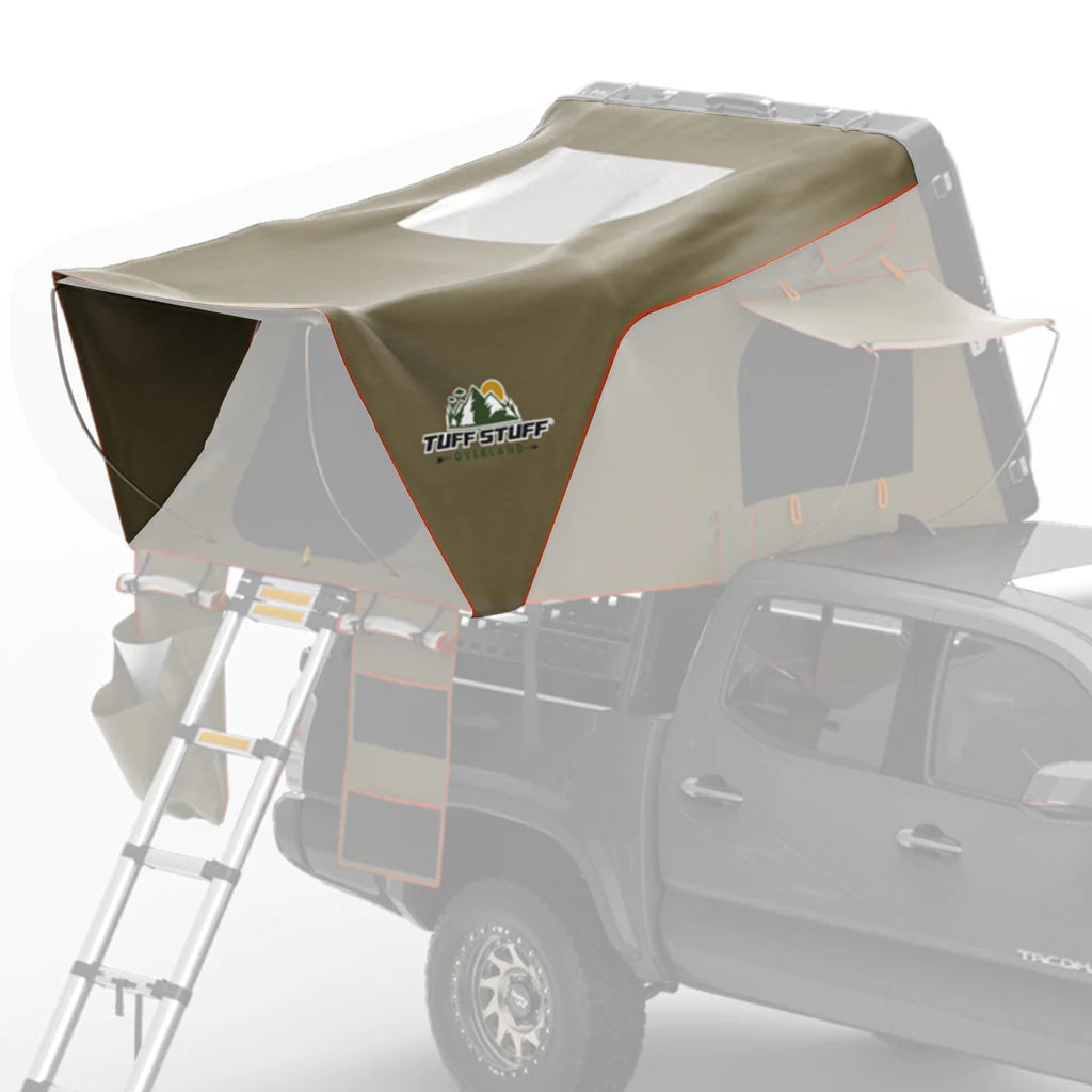 Tuff Stuff Rainfly Alpha II Rooftop Tent with vinyl Window TS-RFLY-CS