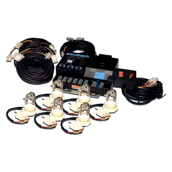 Race Sport 6-Bulb 120W Halogen Strobe Lighting Kit White RS-RTE-246