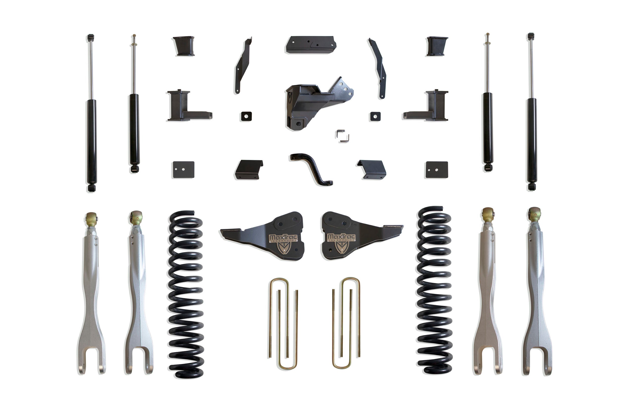 MaxTrac Suspension 8" Lift Kit with 4 Links Maxtrac Shocks K943385L