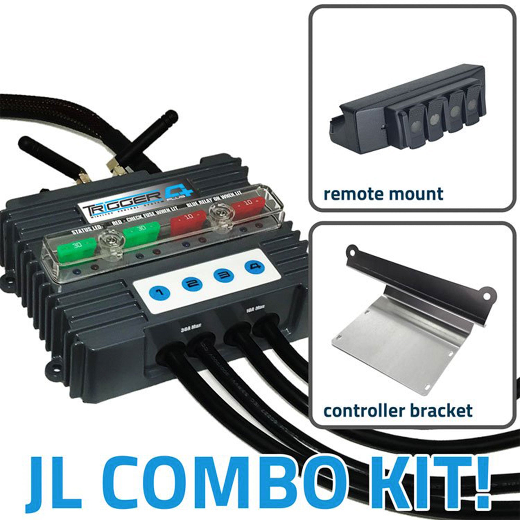 Trigger 2020-2024 Jeep Wrangler JL Gladiator JT 4 Plus Wireless Accessory Control System Combo Kit 2100JL