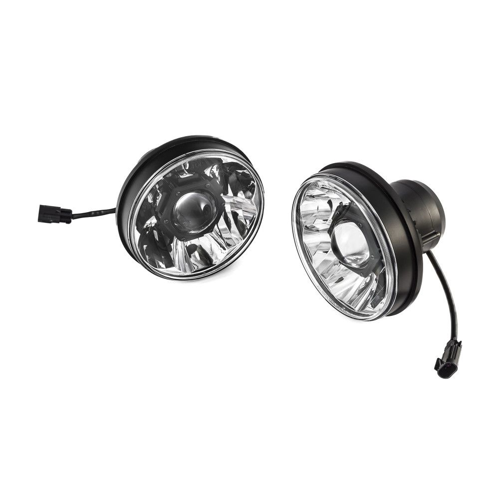 KC HiLites 2018-2024 Jeep Wrangler JL Gladiator JT Gravity LED Pro 7" DOT Headlights for Pair Pack System 42342