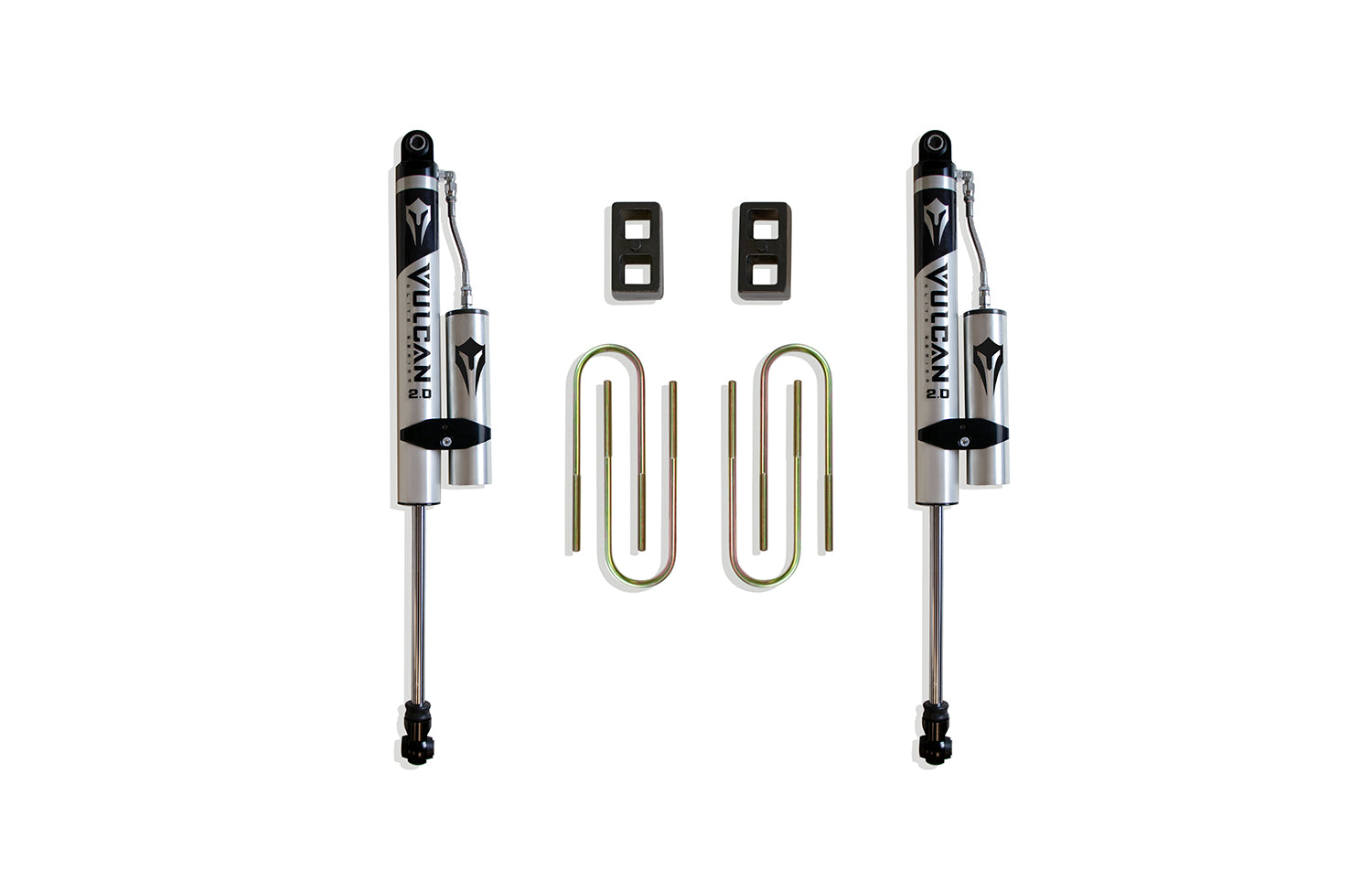 MaxTrac Suspension 2002-2008 Dodge Ram 1500 2WD 2" Rear Lift Box Kit With Vulcan Series Reservoir Shocks 902120VR