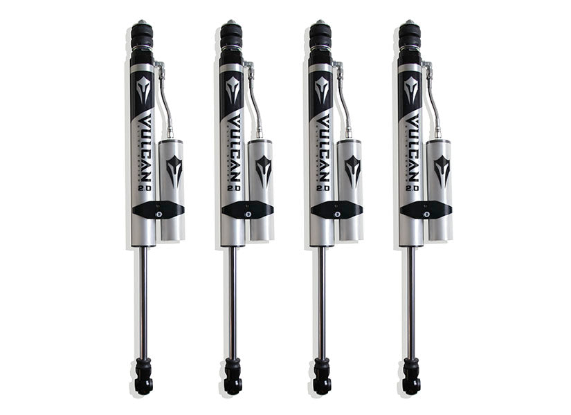 MaxTrac Suspension 2014-2023 Dodge Ram 2500 4WD 4" Front & Rear Vulcan Series Reservoir Shocks 947240VR