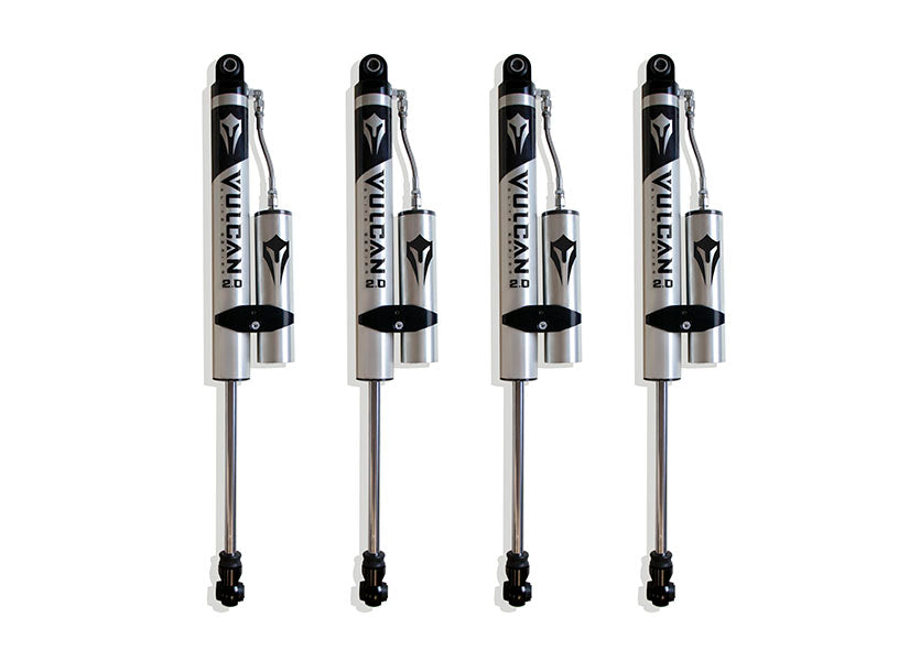 MaxTrac Suspension 2020-2023 Jeep Gladiator 4WD 4.5"/2" Lift Height Front & Rear Vulcan Series Reservoir Shocks 949942VR