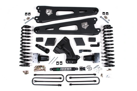 Zone Offroad 2023-2024 Ford F250 F350 Super Duty Diesel 4WD 5” Radius Arm Suspension Lift Kit ZONF123