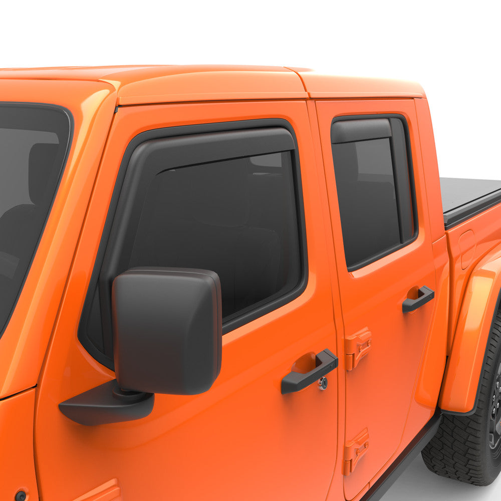 EGR 2018-2024 Jeep Wrangler JL Gladiator JT Crew Cab In-channel Window Visors 575255