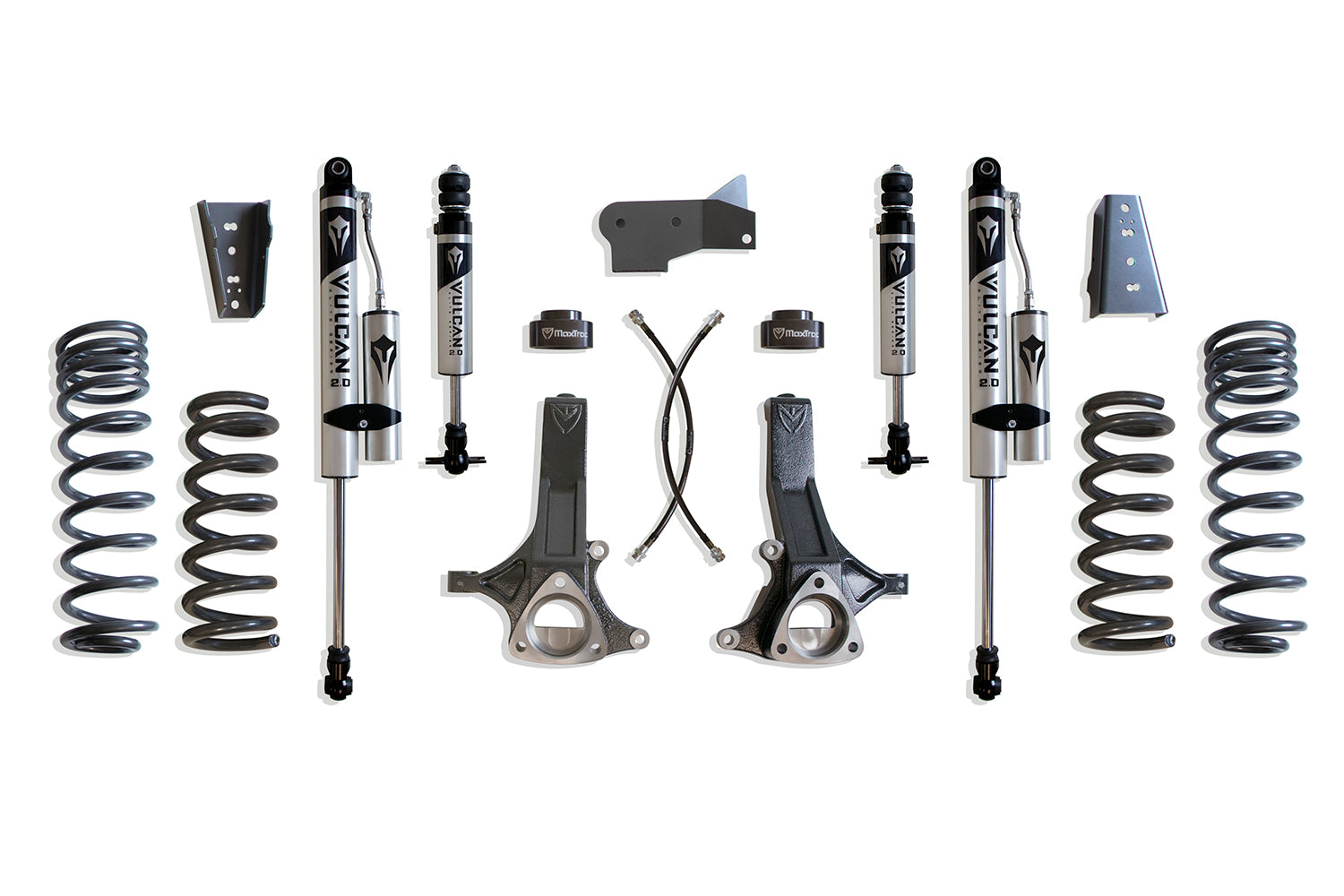 MaxTrac Suspension 2014-2018 Dodge Ram 1500 2019-2023 Ram 1500 Classic 2WD 6.5" Lift Kit Vulcan Series Shocks/Reservoir Shocks Rear Ecodiesel K882464VR