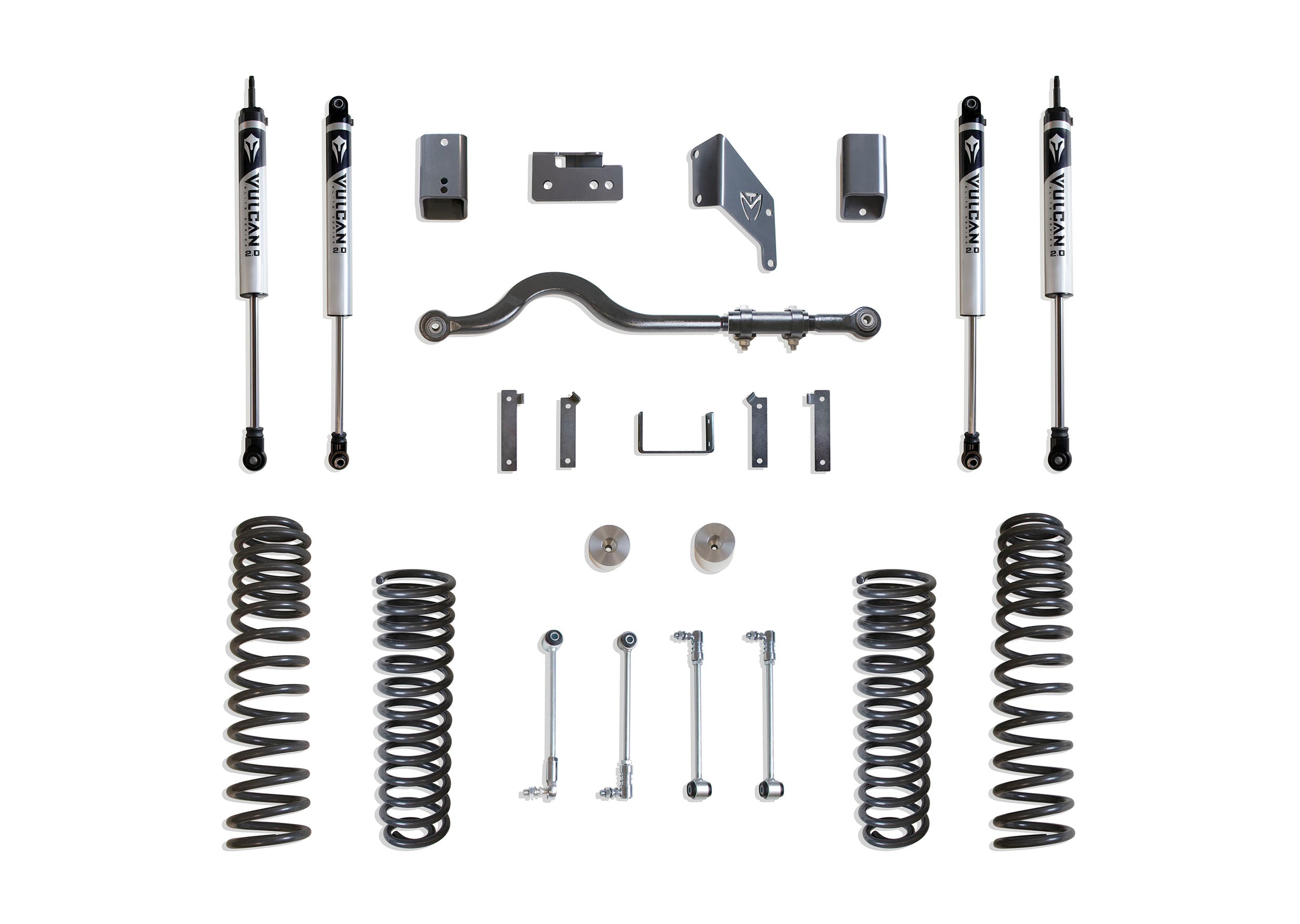 MaxTrac Suspension 2007-2018 Jeep Wrangler Jk 2WD 4WD 4.5" Lift Kit With Vulcan Series Shocks K889745V