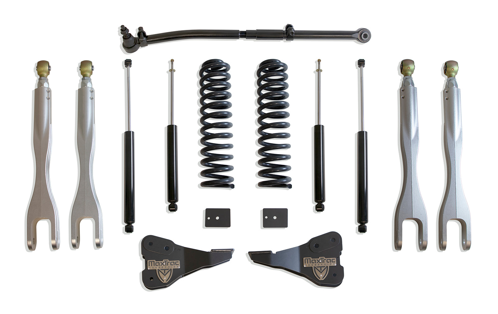 MaxTrac Suspension 2017-2022 Ford F-250 F-350 4WD 2.5" Lift Kit With 4-Links Max Trac Shocks K943325L