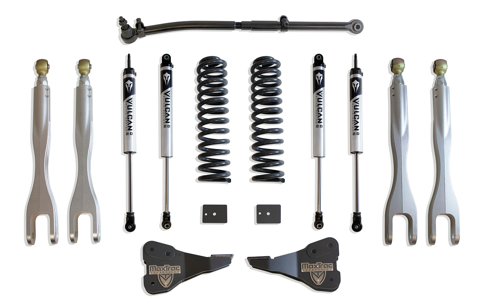 MaxTrac Suspension 2017-2022 Ford F-250 F-350 4WD 2.5" Lift Kit With 4-Links Vulcan Shocks K943325VL