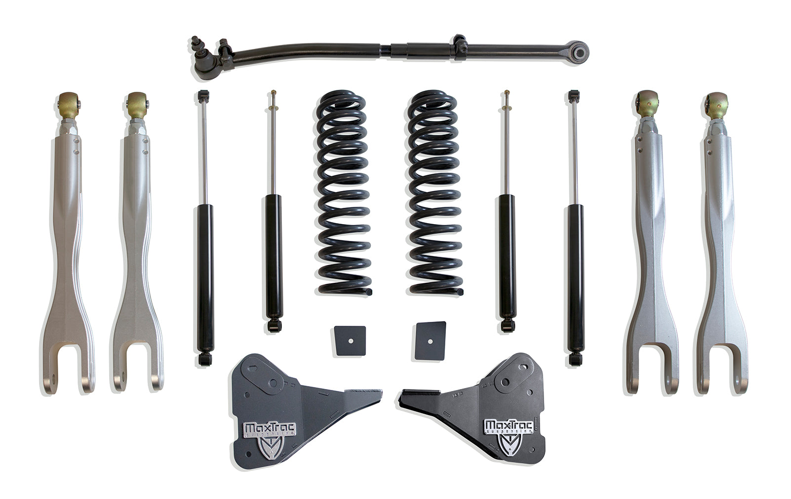 MaxTrac Suspension 2023 Ford F-250 F-350 4WD 2.5" Lift Kit With 4-Links Max Trac Shocks K944325L