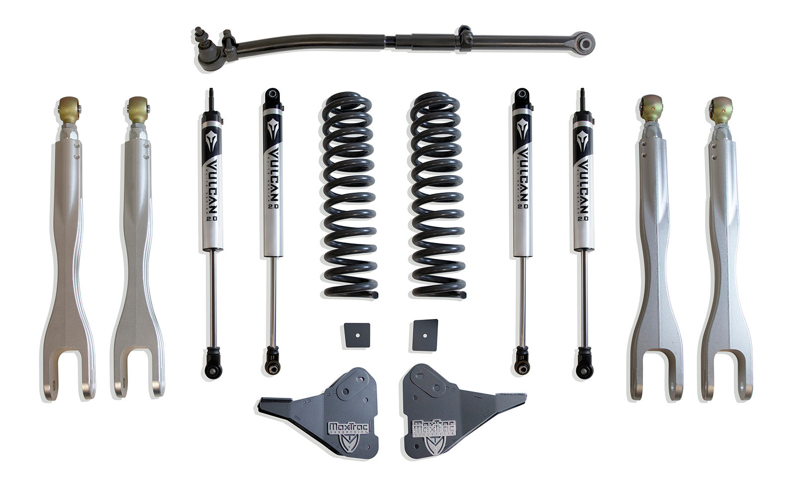 MaxTrac Suspension 2023-2023 Ford F-250 F-350 4WD 2.5" Lift Kit With 4-Links Vulcan Shocks K944325VL