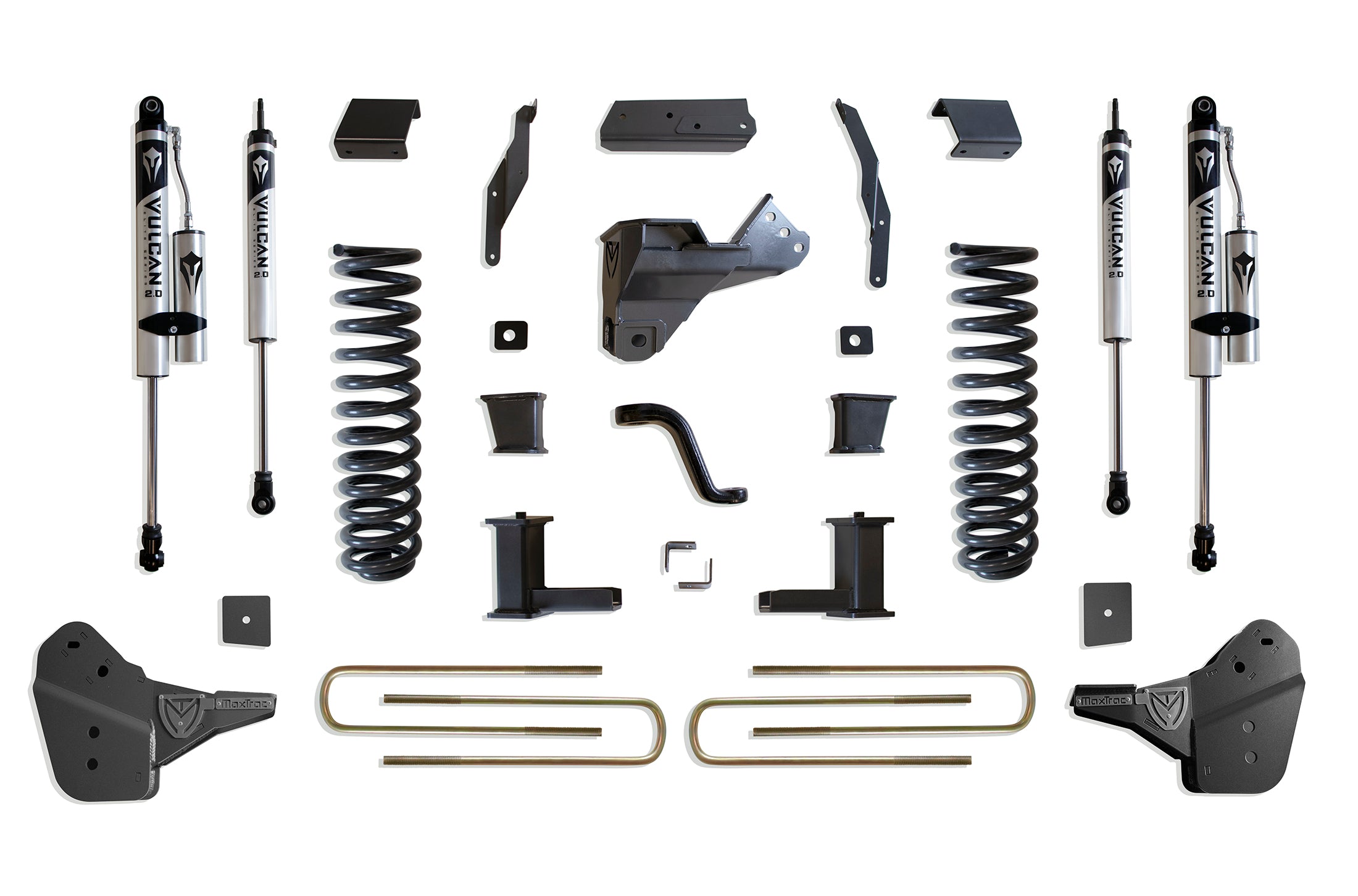 MaxTrac Suspension 2023-2023 Ford F-250 F-350 4WD 6" Lift Kit Vulcan Series Reservoir Shocks K944362VR