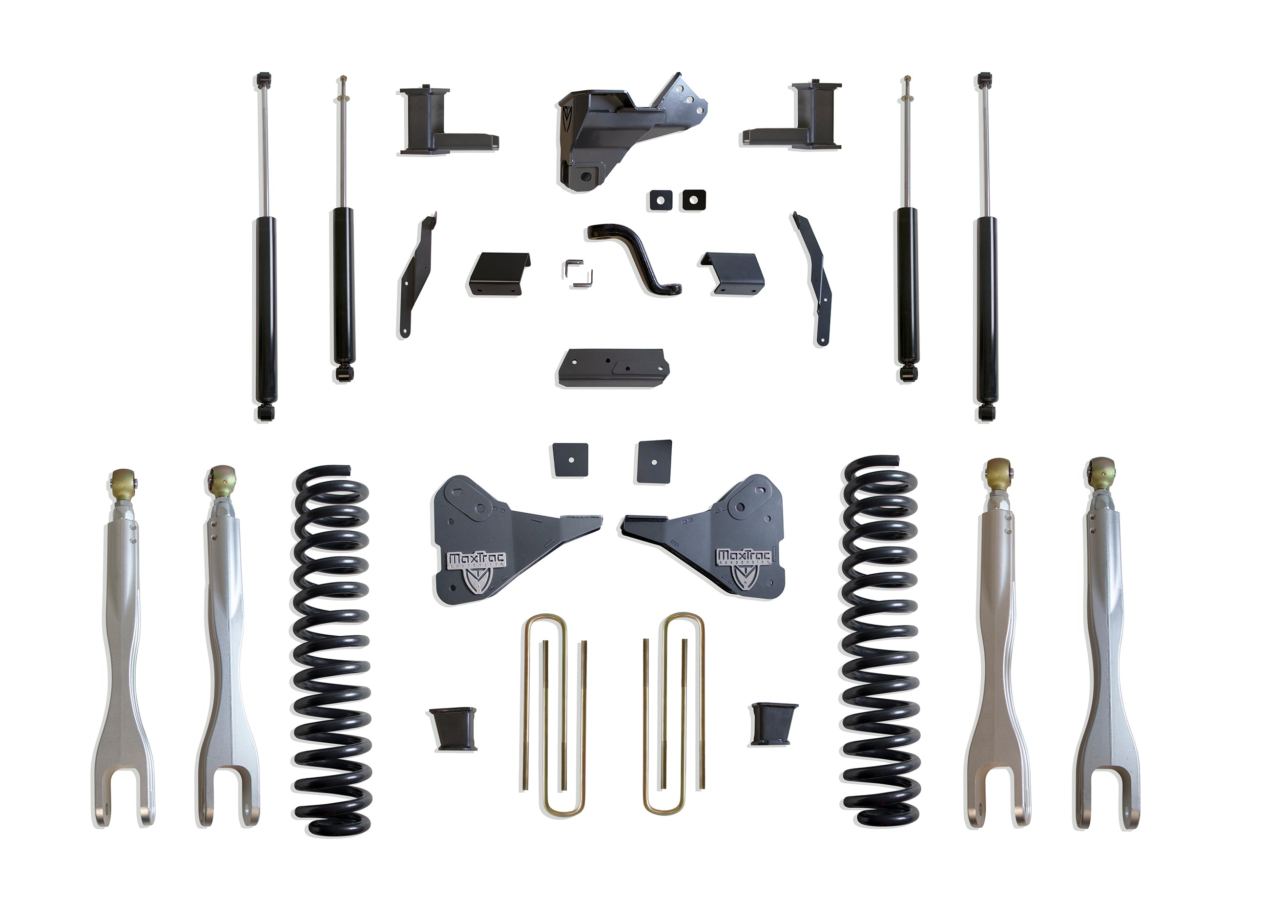 MaxTrac Suspension 2023 Ford F-250 F-350 4WD 8" Lift Kit With 4-Links Max Trac Shocks K944385L