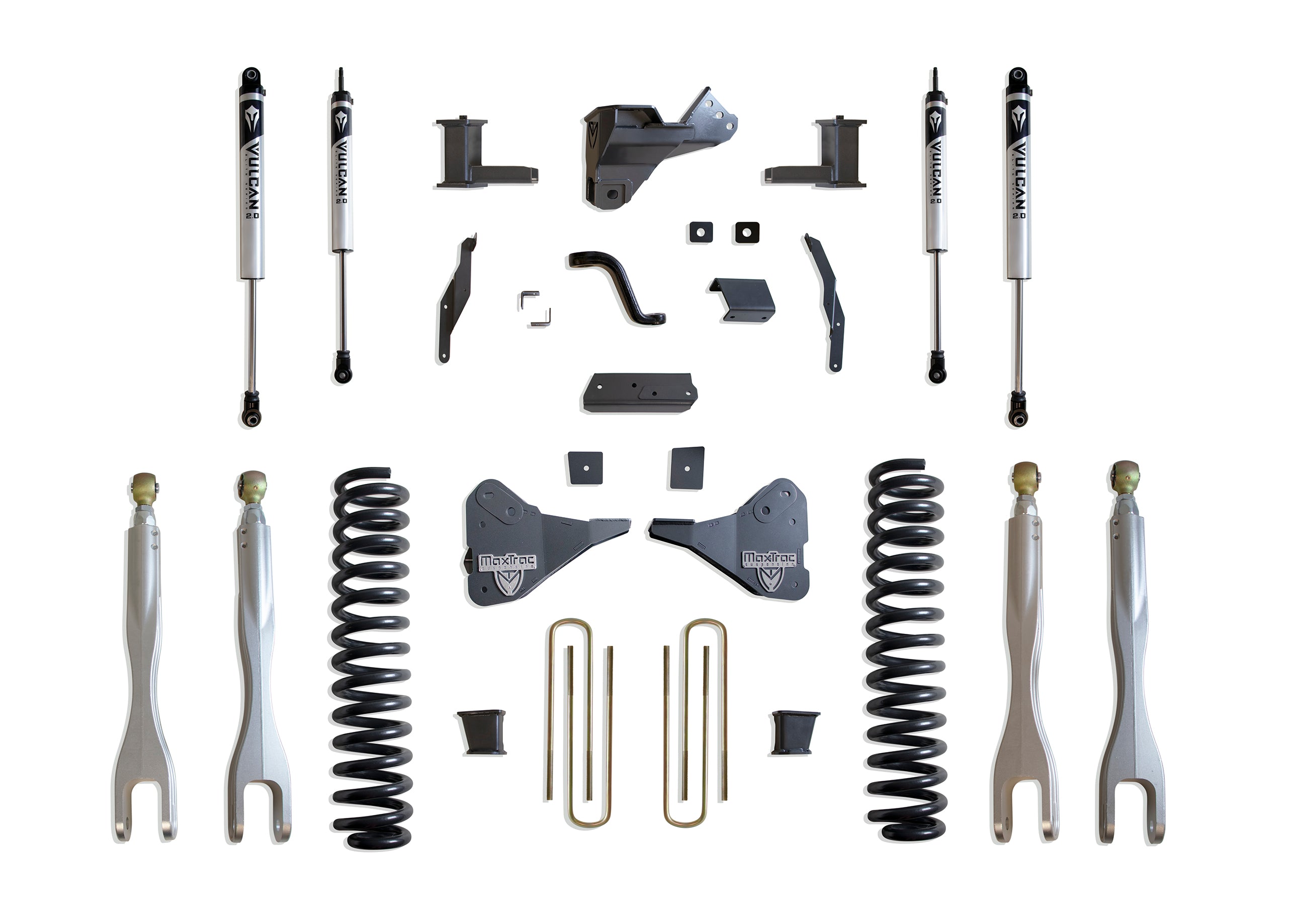 MaxTrac Suspension 2023-2023 Ford F-250 F-350 4WD 8" Lift Kit With 4-Links Vulcan Series Shocks K944385VL