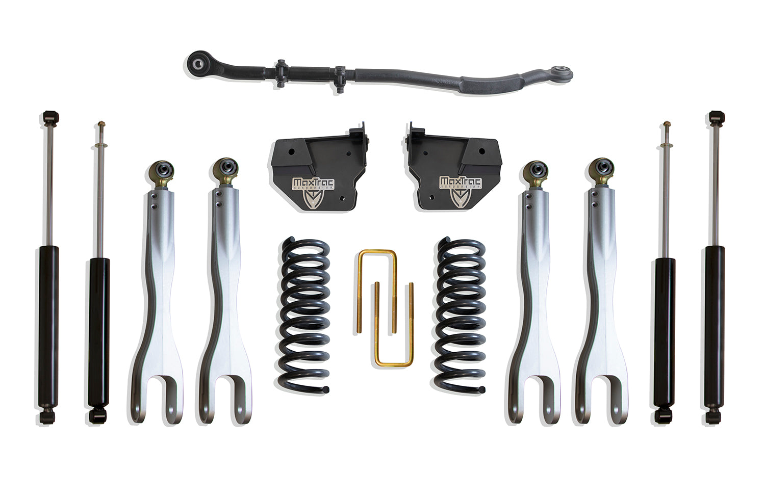 MaxTrac Suspension 2013-2023 Dodge Ram 3500 4WD 2.5" Lift Kit With 4-Links Max Trac Shocks K947325L