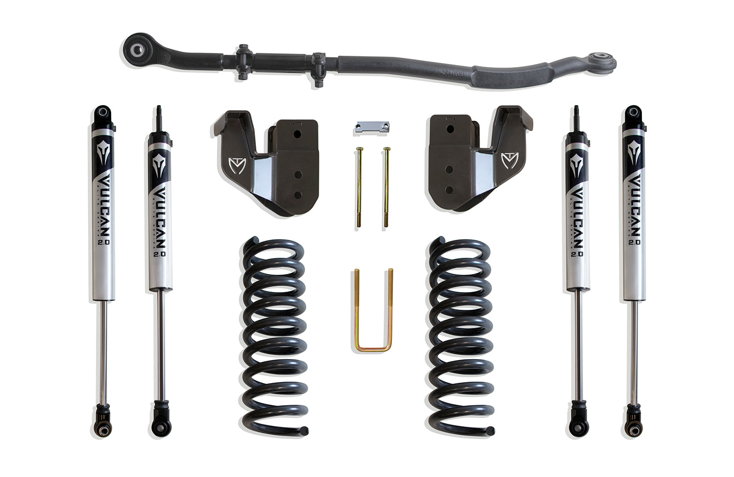 MaxTrac Suspension 2013-2023 Dodge Ram 3500 4WD 2.5" Lift Kit Vulcan Shocks K947325V