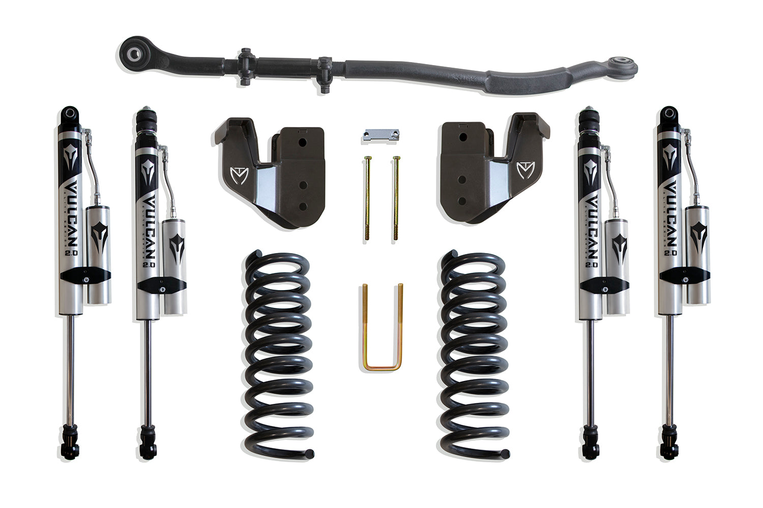 MaxTrac Suspension 2013-2023 Dodge Ram 3500 4WD 2.5" Lift Kit Vulcan Reservoir Shocks K947325VR