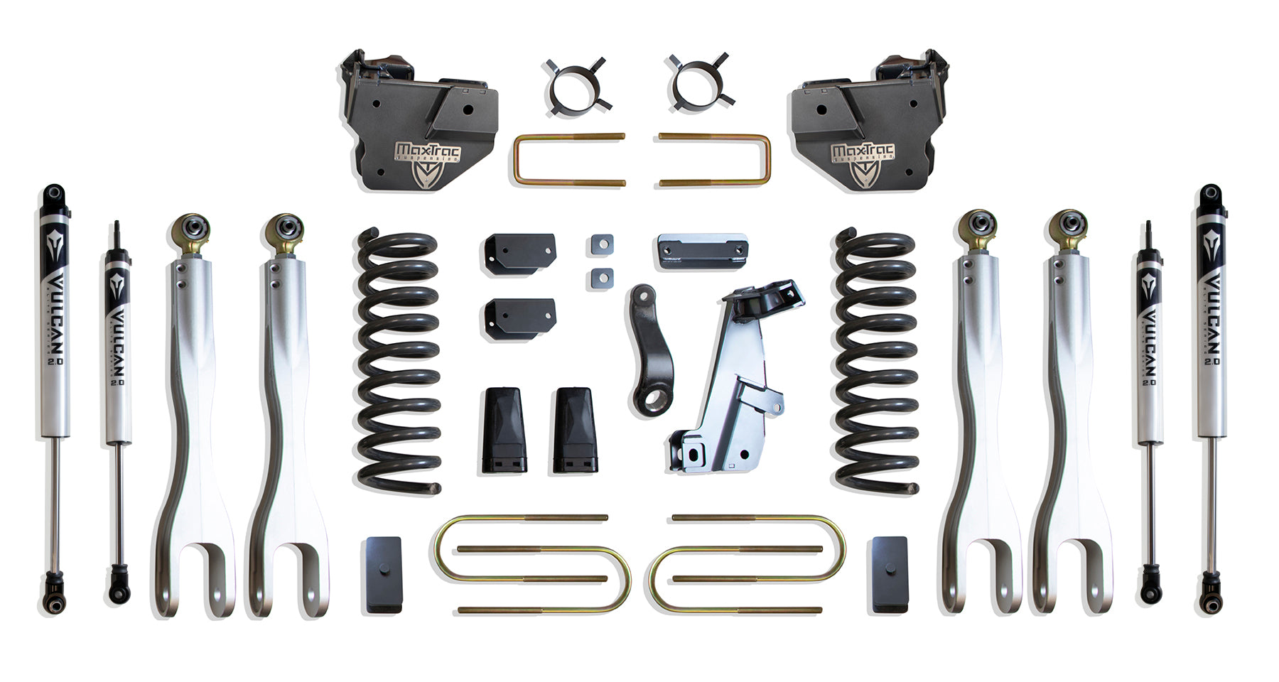 MaxTrac Suspension 2013-2018 Dodge Ram 3500 4WD 6" Lift Kit With 4-Links Vulcan Shocks K947363VL