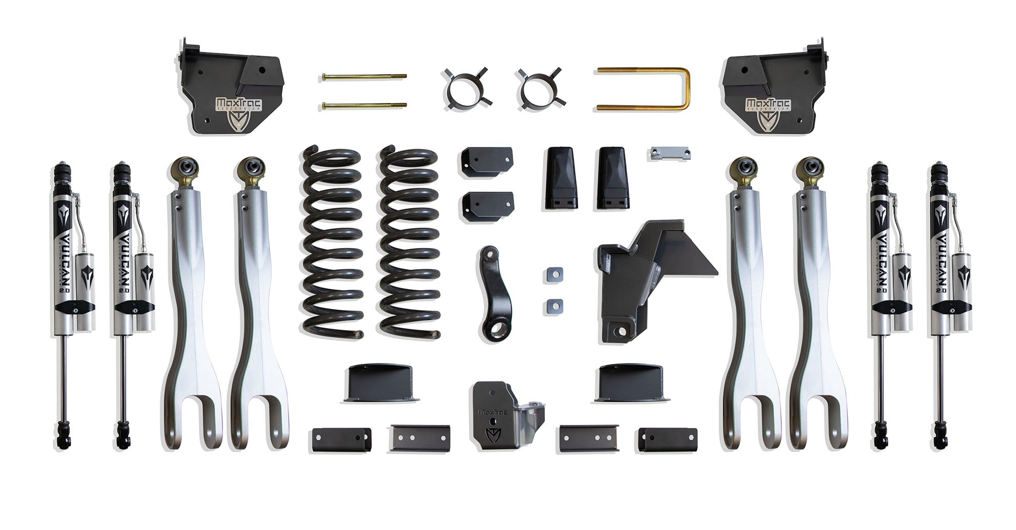 MaxTrac Suspension 2019-2023 Dodge Ram 2500 4WD 6" Lift Kit With 4-Links Vulcan Reservoir Shocks K947463VRLA