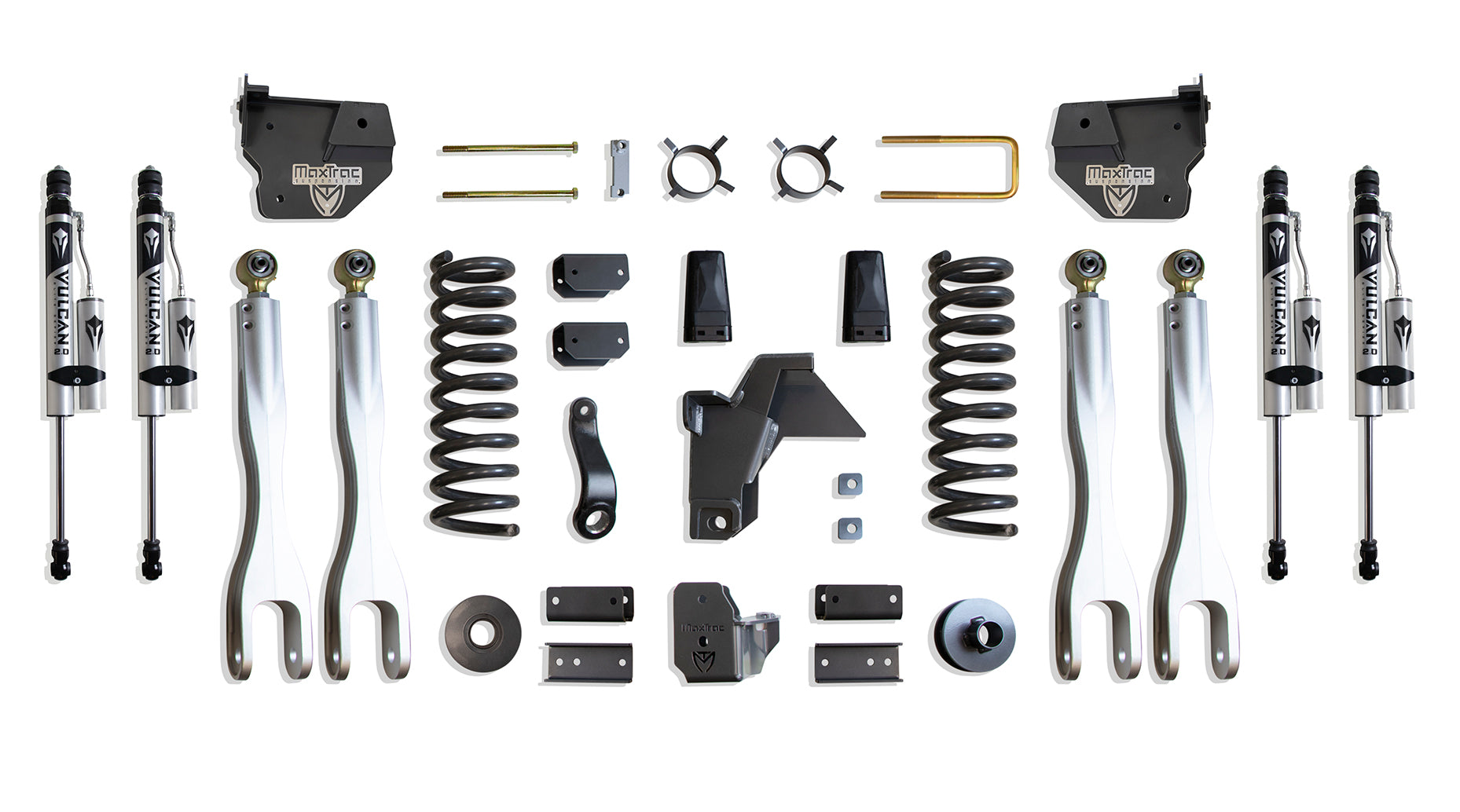 MaxTrac Suspension 2019-2023 Dodge Ram 2500 4WD 8" Lift Kit With 4-Links Vulcan Reservoir Shocks K947485VRL