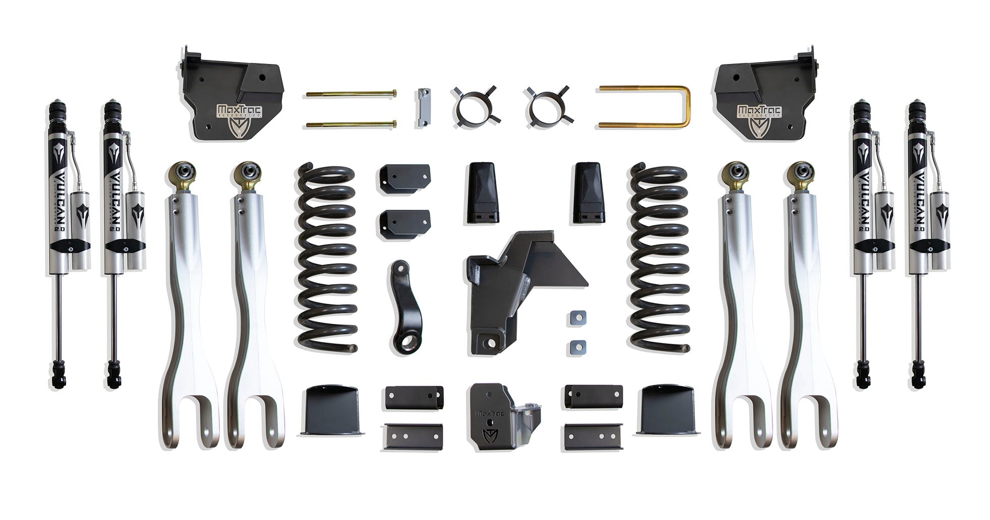 MaxTrac Suspension 8″ Lift Kit With 4-links Vulcan Reservoir Shocks K947485VRLA