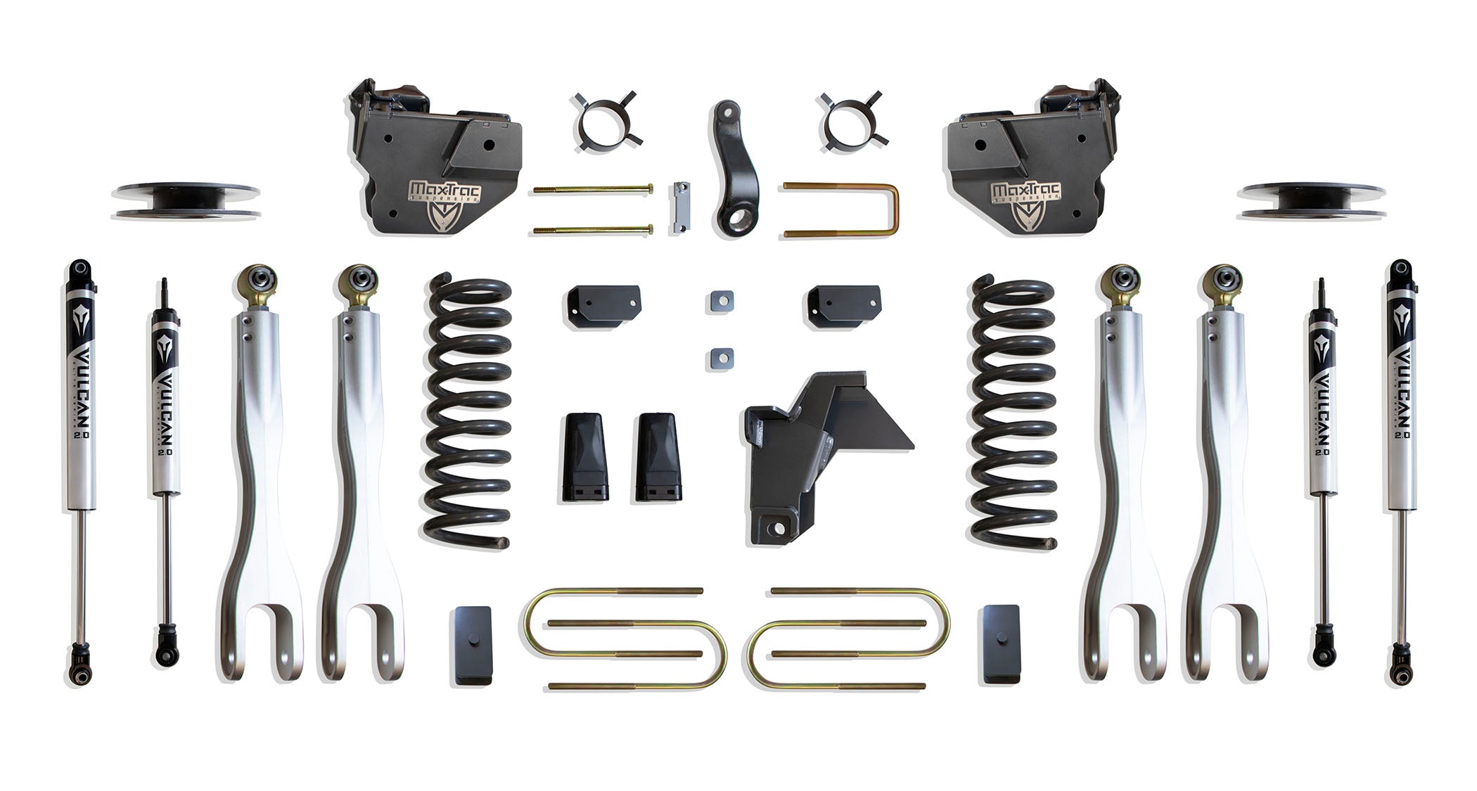 MaxTrac Suspension 2019-2023 Dodge Ram 3500 4WD 4" Lift Kit With 4-Links Vulcan Shocks K947541VLA