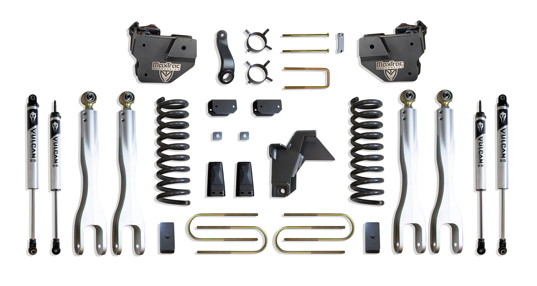 MaxTrac Suspension 2019-2023 Dodge Ram 3500 4WD 6" Lift Kit With 4-Links Vulcan Shocks K947563VL