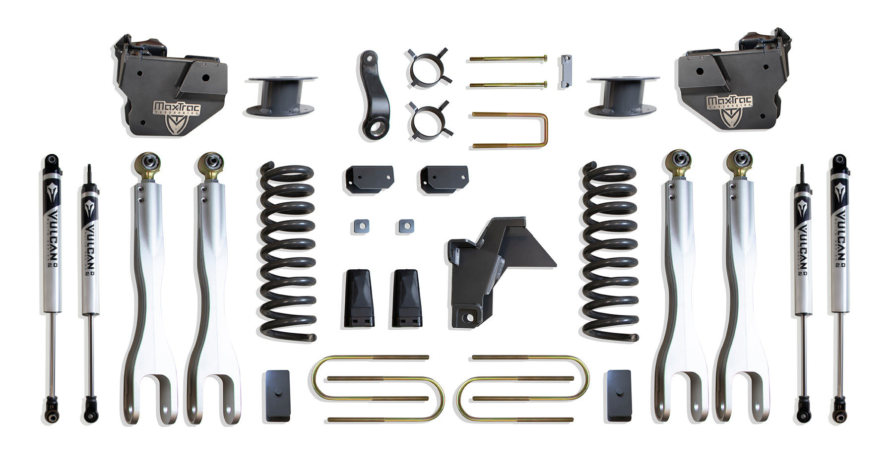 MaxTrac Suspension 2019-2023 Dodge Ram 3500 4WD 6" Lift Kit With 4-Links Vulcan Shocks K947563VLA