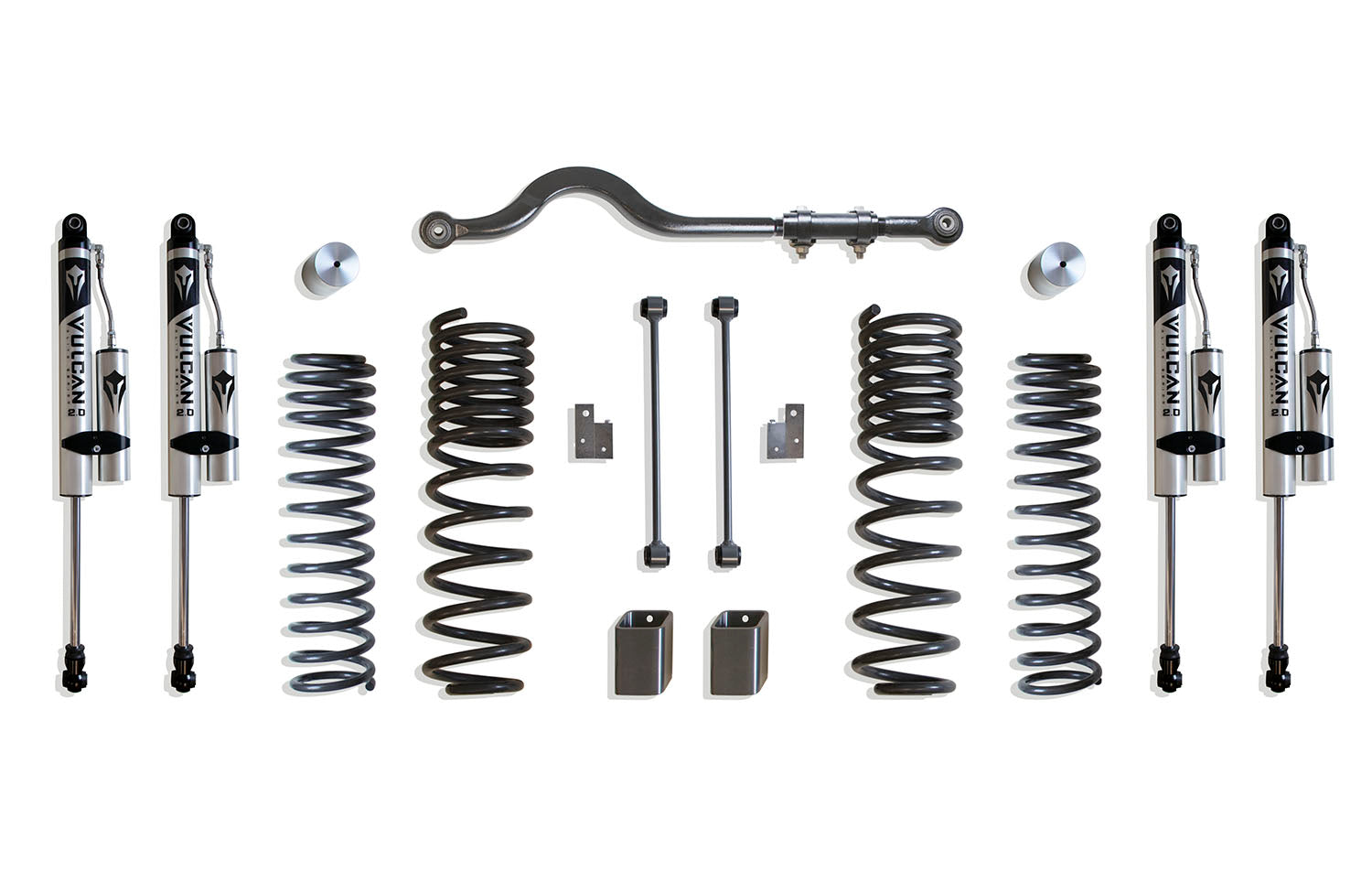 MaxTrac Suspension 2020-2023 Jeep Gladiator 4WD 4.5" Lift Kit With Vulcan Series Reservoir Shocks K949942VR