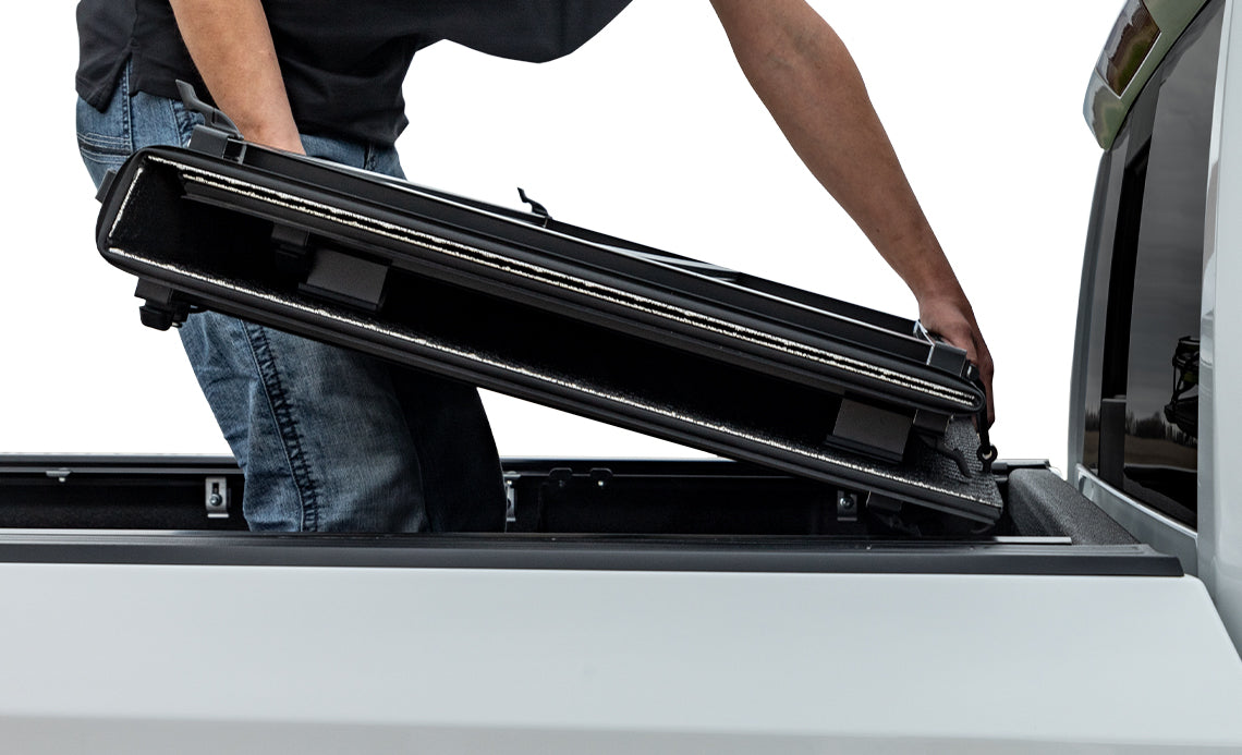 LOMAX 2007-2021 Toyota Tundra 6' 6" Box with deck rail Professional Series Tonneau Cover B0050069