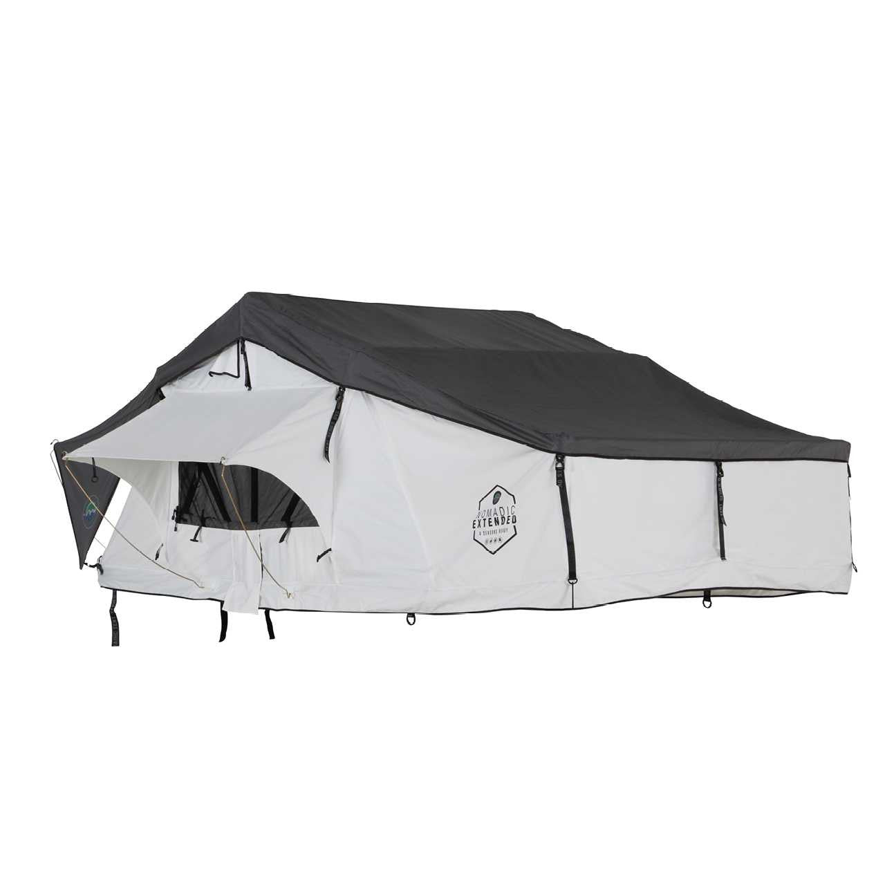 OVS HD Nomadic N3E Soft Sided Roof Top Tent 3 Person White Body & Dark Grey RainFly 18339926