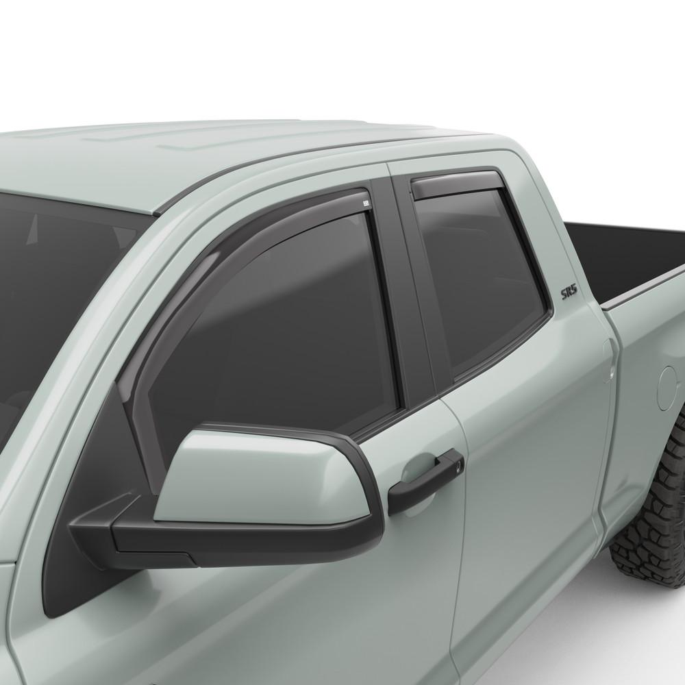 EGR 2007-2021 Toyota Tundra In-channel 4pc Smoke Finish Crew Cab Window Visors 575091