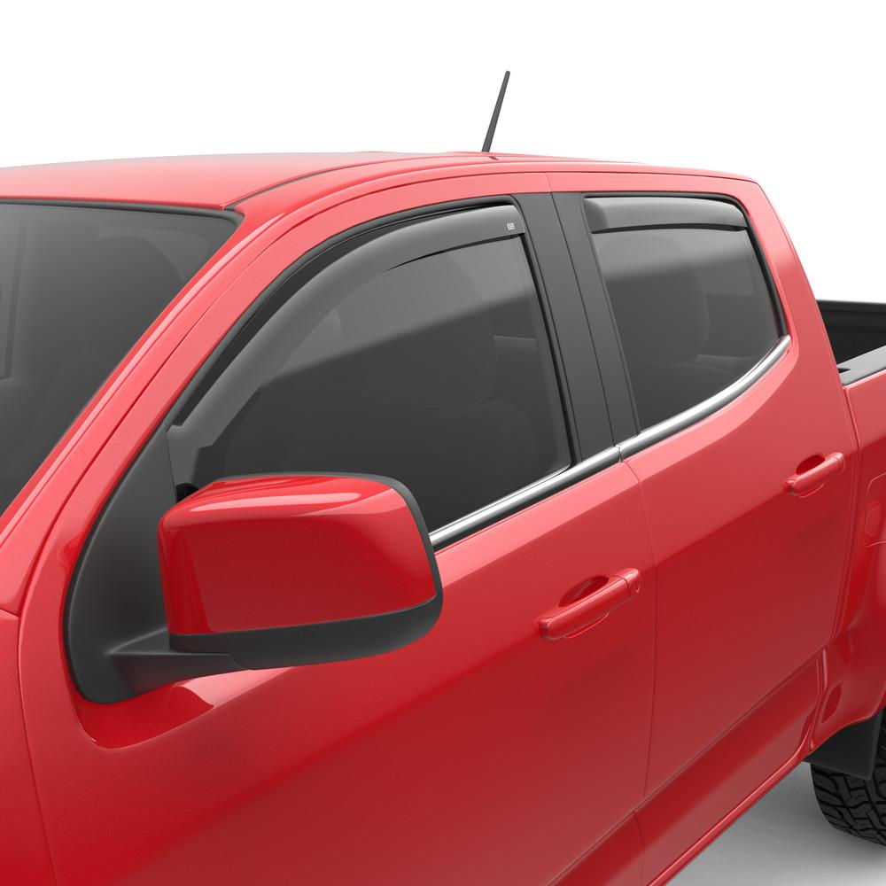 EGR 2015-2022 Chevrolet Colorado GMC Canyon In channel 4pc Smoke Finish Crew Cab Window Visors 571391