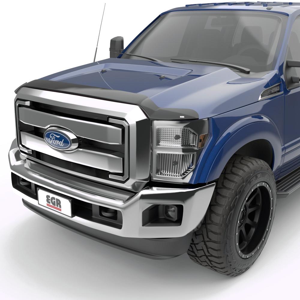 EGR 2011-2016 Ford F-250 F-350 Super Duty Superguard Hood Guard Smoke Finish 303811