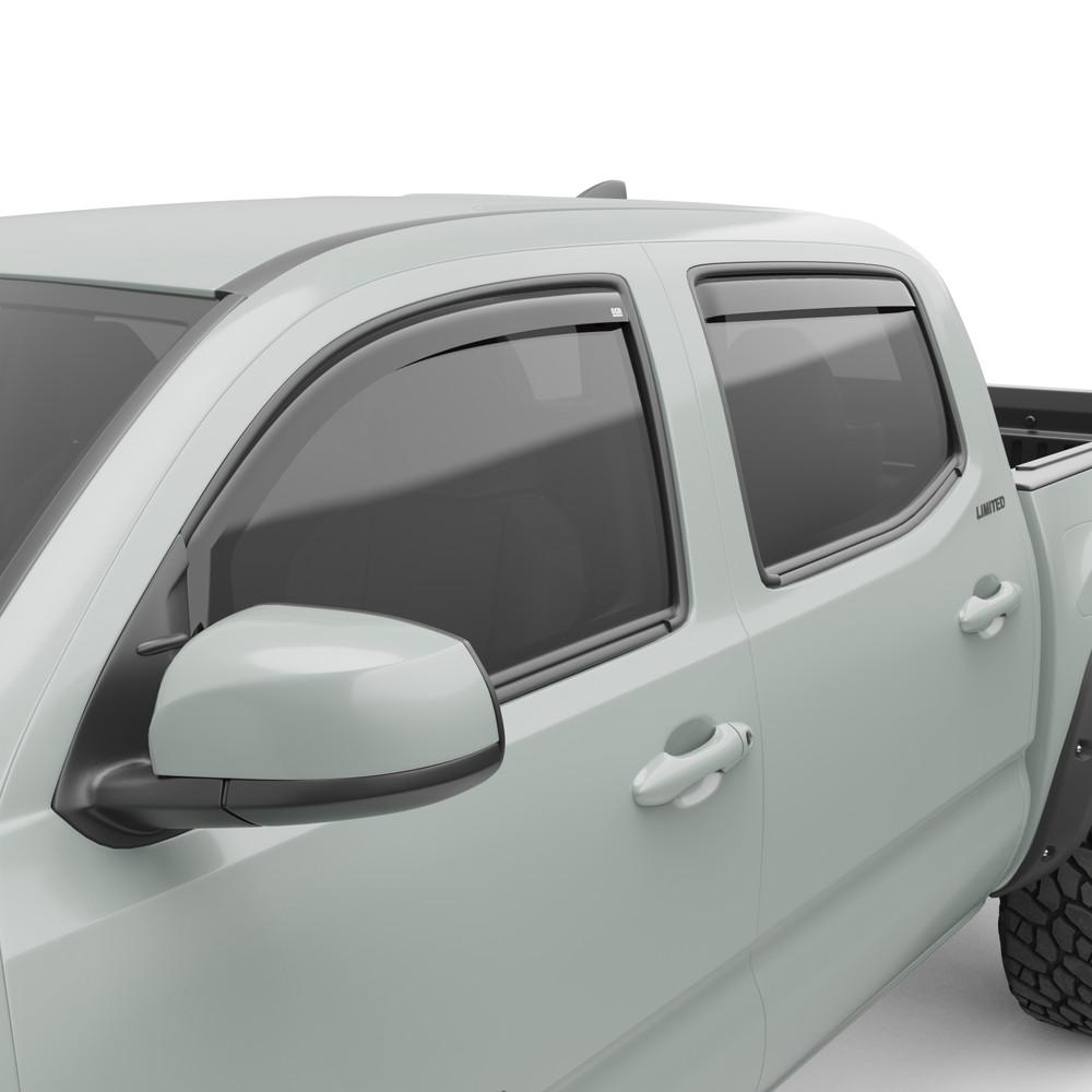 EGR 2016-2023 Toyota Tacoma In-channel 4pc Smoke Finish Crew Cab Window Visors 575081