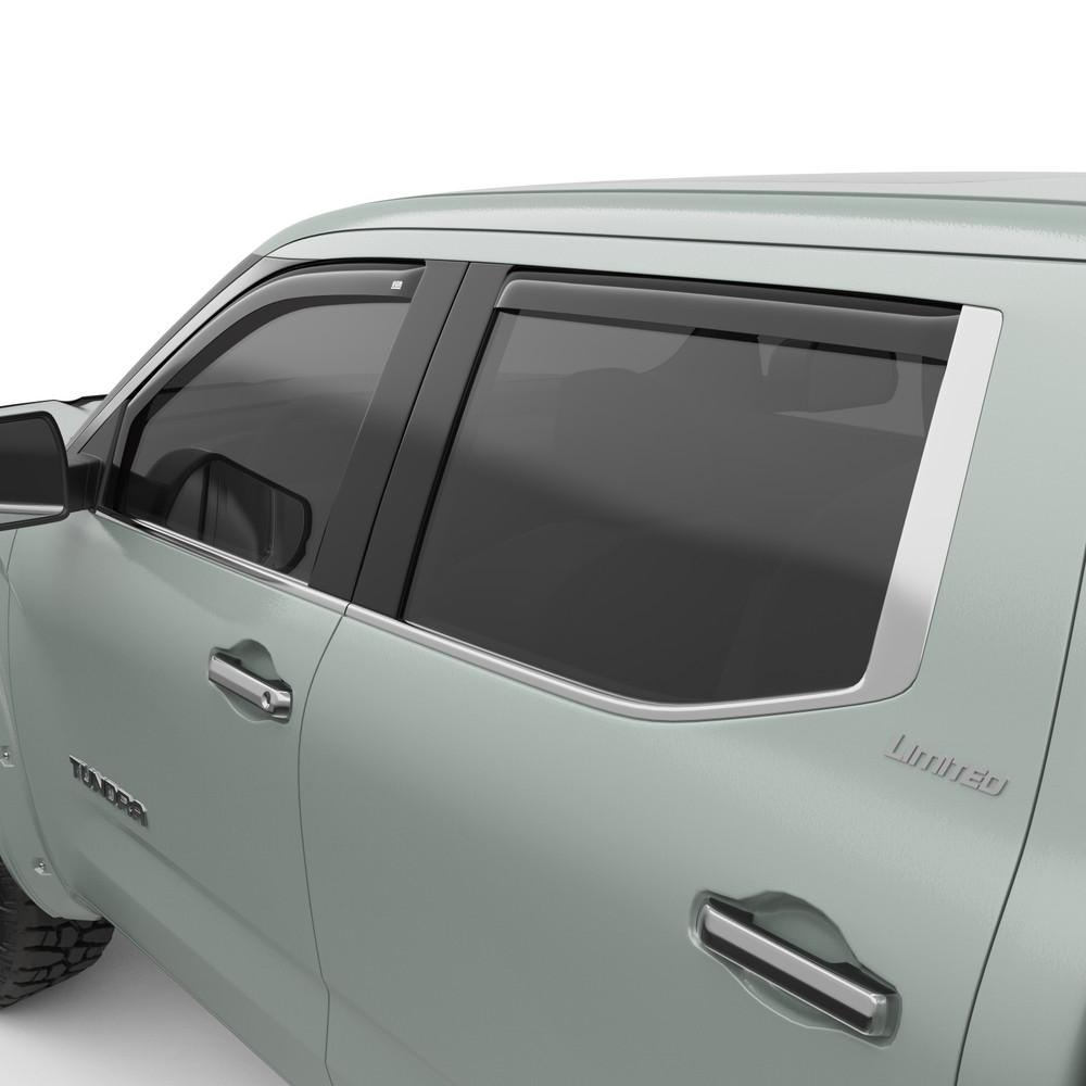 EGR 2022-2024 Toyota Tundra In-channel 4pc Smoke Finish Window Visors Crew Cab 575401