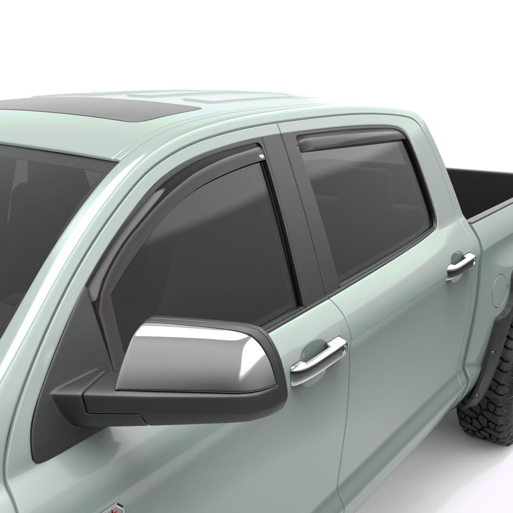 EGR 2007-2021 Toyota Tundra In-channel 4pc Smoke Finish Crew Max Window Visors 575191