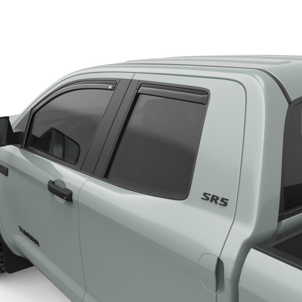 EGR 2007-2021 Toyota Tundra In-channel 4pc Smoke Finish Crew Cab Window Visors 575091