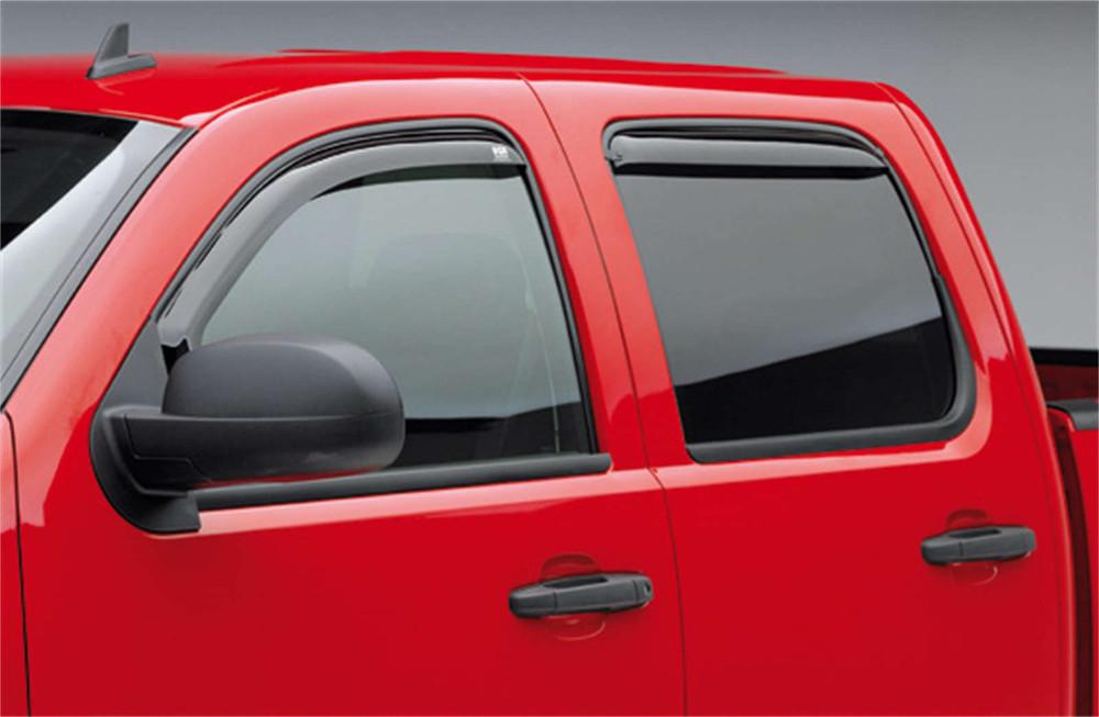 EGR 2007-2014 Chevrolet Silverado GMC Sierra 1500 2500 3500HD Series Trucks In-channel 4pc Smoke Finish Extended Cab Window Visors 571501