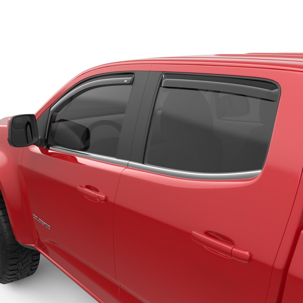 EGR 2015-2022 Chevrolet Colorado GMC Canyon In channel 4pc Smoke Finish Crew Cab Window Visors 571391