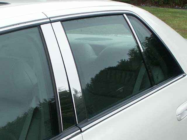 QAA 2000-2005 Cadillac DeVille 2006-2011 Cadillac DTS 6Pc Stainless Steel Pillar Post Trim PP40246