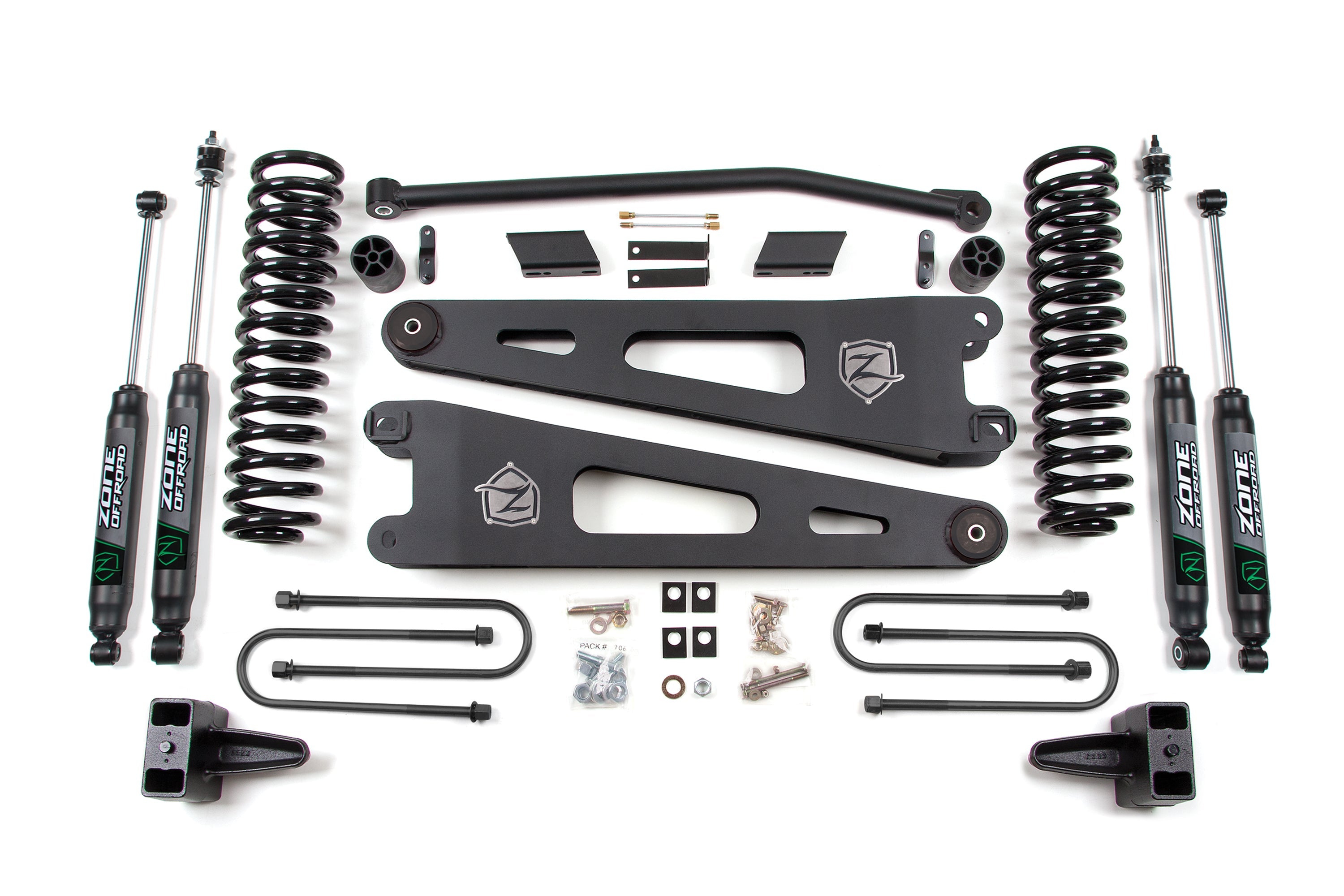 Zoneoffroad 2008-2010 Ford F250 F350 Super Duty 4WD Diesel 4" Lift Kit With Radius Arm ZONF23F