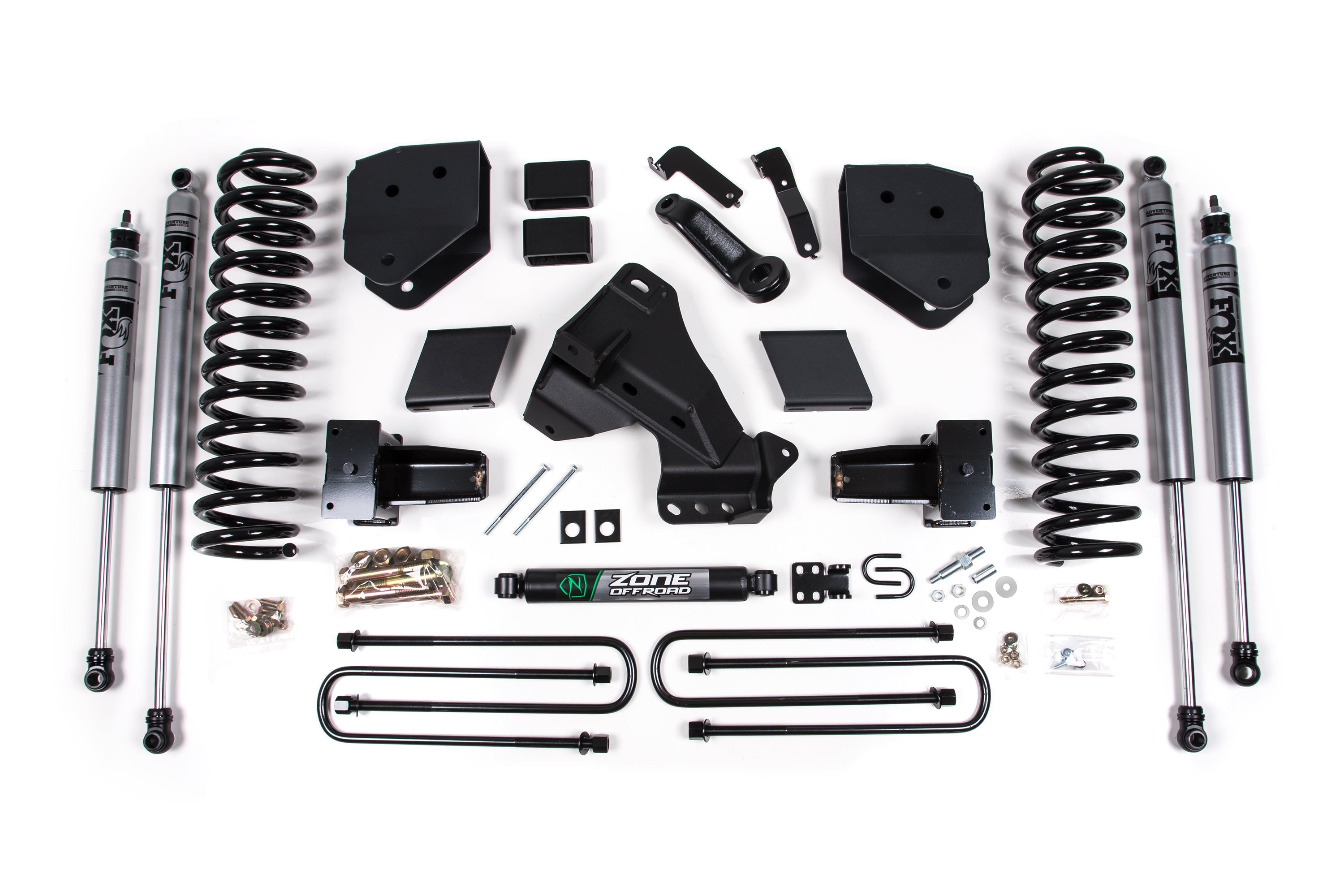 Zoneoffroad 2020-2021 Ford F350 Super Duty DRW 4WD Gas FOX 2.0 Adventure Series 4" Lift Kit ZONF72F