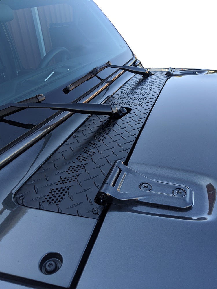 Warrior 2018-2021 Jeep Wrangler JL JLU 2019-2021 JT Center Cowl Cover Aluminum Diamond Plate 6920